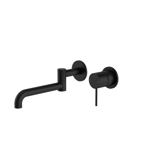 Nero Mecca Wall Basin/Bath Mixer Swivel Spout 225mm