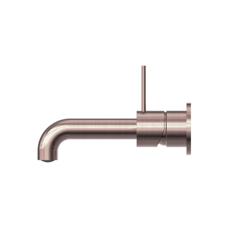 Nero Mecca Wall Basin/Bath Mixer Separate Back Plate Handle Up 120/160/185/230/260mm Brushed Bronze