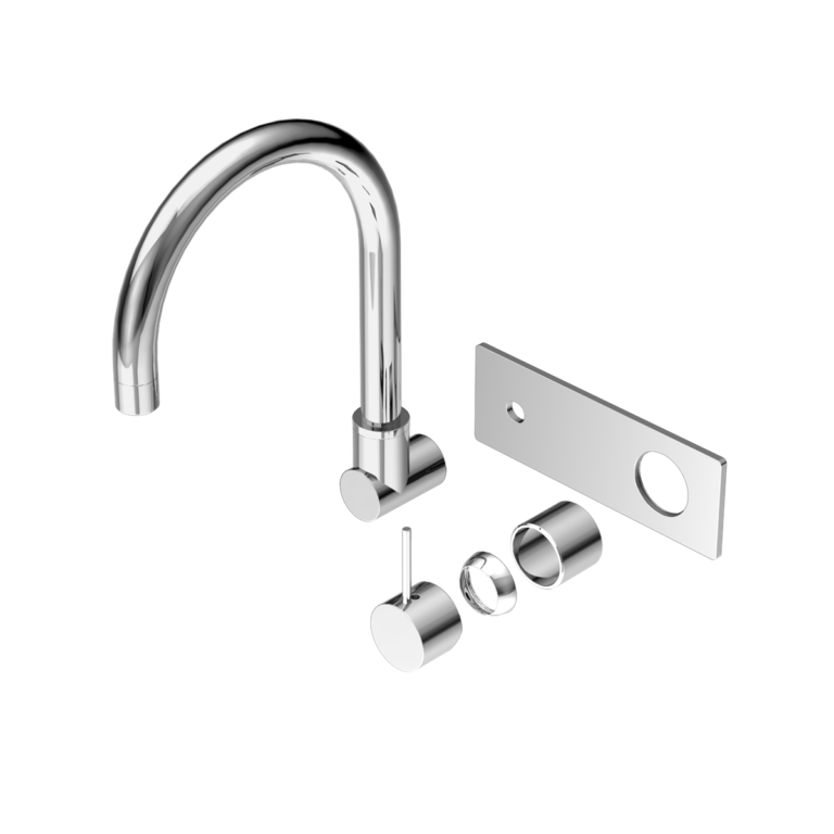 Nero Mecca Wall Basin/Bath Mixer Swivel Spout Handle Up Trim Kits Only