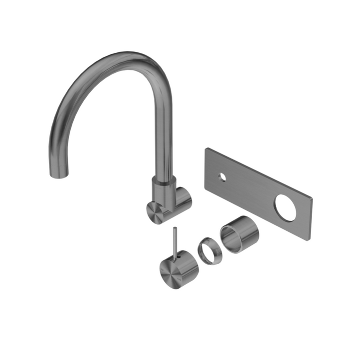 Nero Mecca Wall Basin/Bath Mixer Swivel Spout Handle Up Trim Kits Only