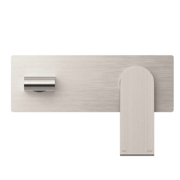 Nero Bianco Wall Basin/Bath Mixer 187/230mm Brushed Nickel