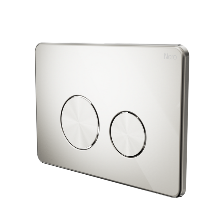 Nero In Wall Toilet Push Plate Brushed Nickel