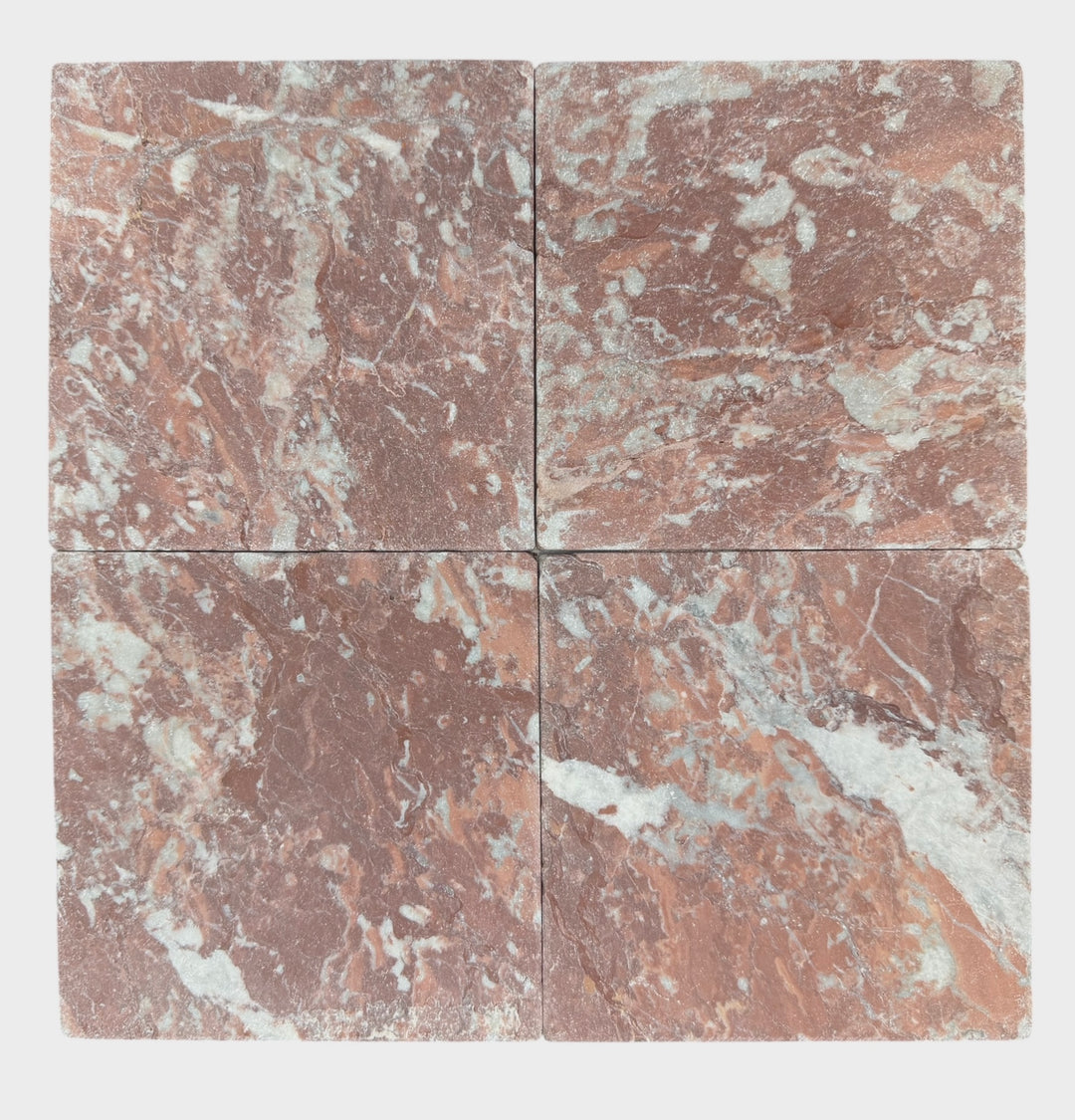 Natural Stone Red Rose Square 150x150mm Tumbled