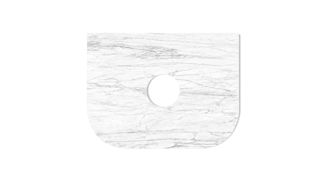 Otti Hampshire 600mm Satin White Wall Hung Curve Vanity