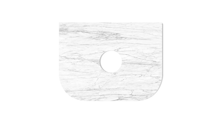 Otti Hampshire 900mm Satin White Wall Hung Curve Vanity