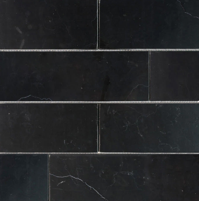 Nero Marquina Honed Subway 75×300