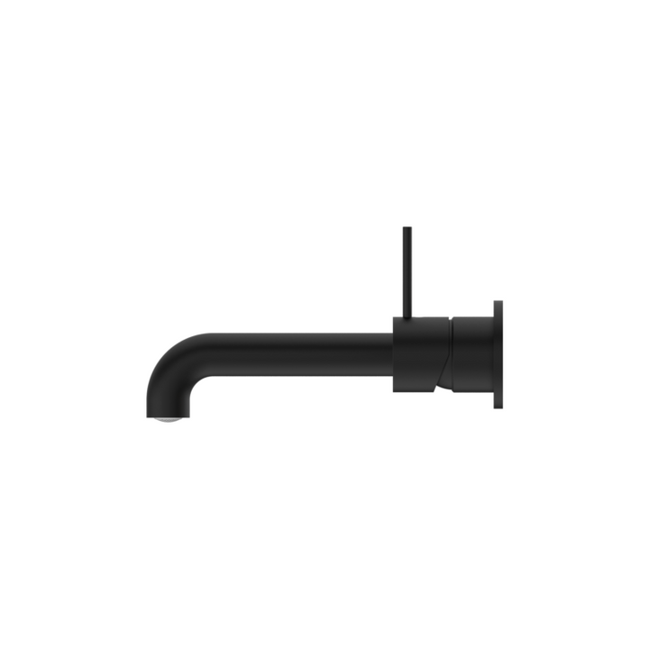 Nero Mecca Wall Basin/Bath Mixer Separate Back Plate Handle Up 120/160/185/230/260mm Matte Black