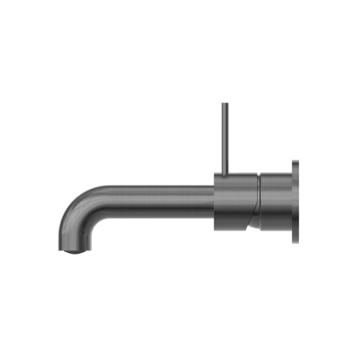 Nero Mecca Wall Basin/Bath Mixer Separate Back Plate Handle Up 120/160/185/230/260mm Gun Metal