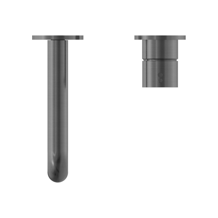 Nero Mecca Wall Basin/Bath Mixer Separate Back Plate Handle Up 120/160/185/230/260mm Gun Metal