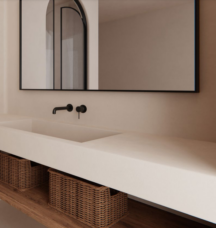 Nero Mecca Basin/Bath Mixer Separate Back Plate Matte Black 120/160/185/230/260mm Trim Kits Only