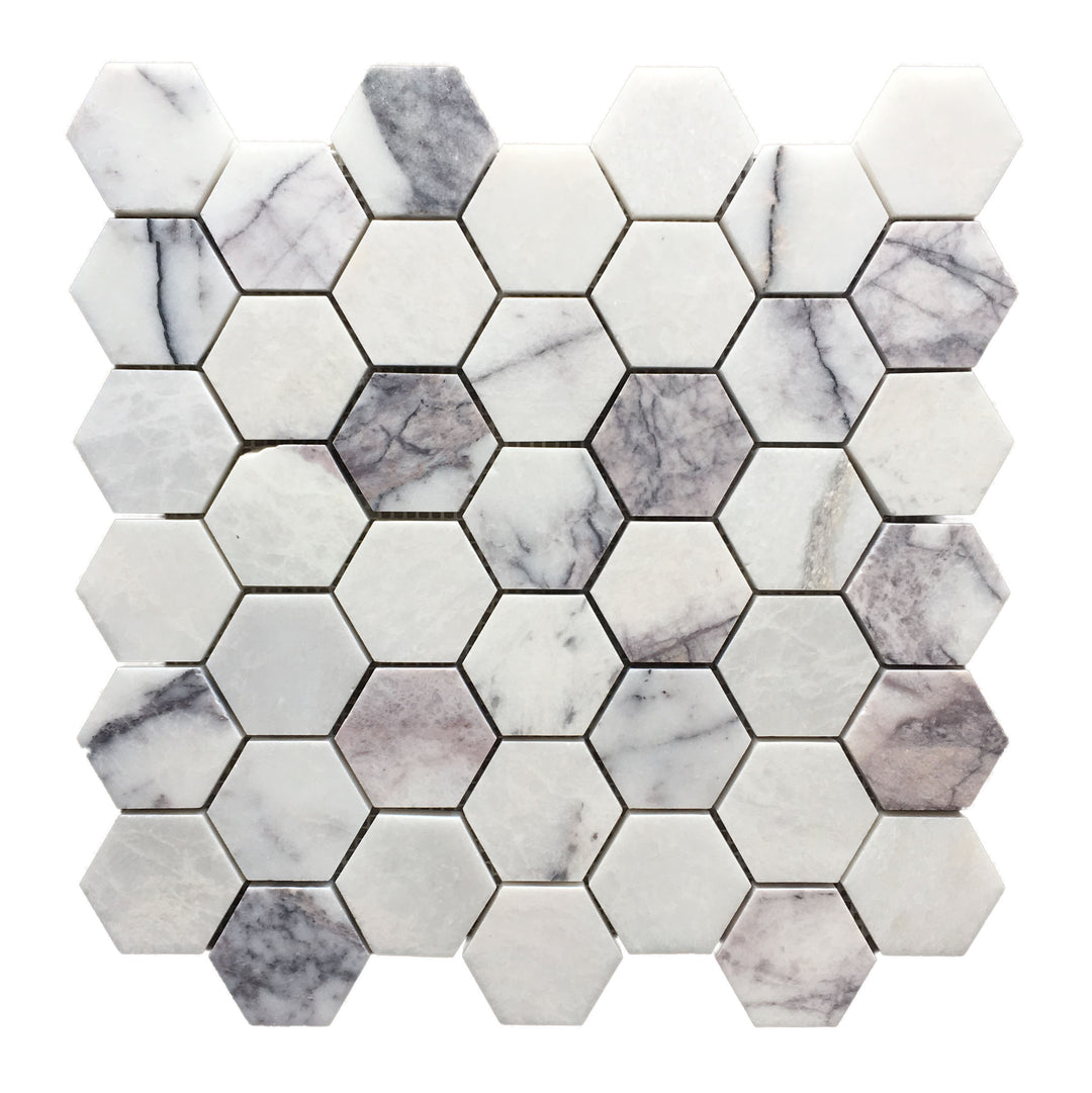 New York Large Honed Hexagon Mosaic
