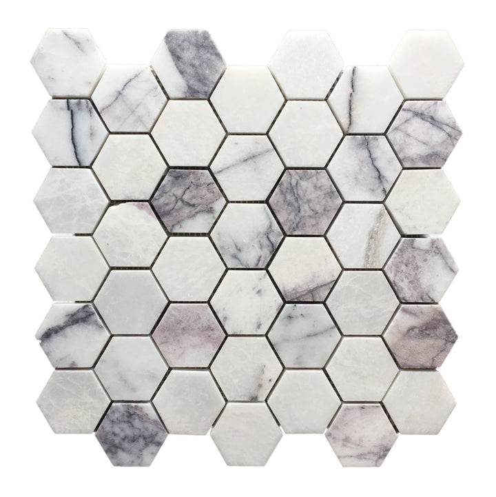 New York Large Honed Hexagon Mosaic
