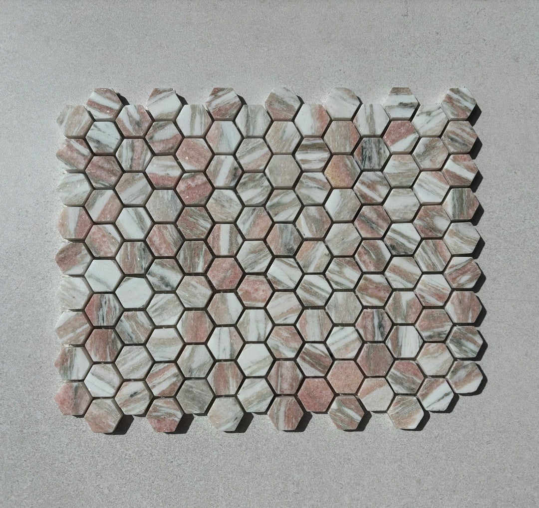 Norwegian Rose Hexagon Mosaic