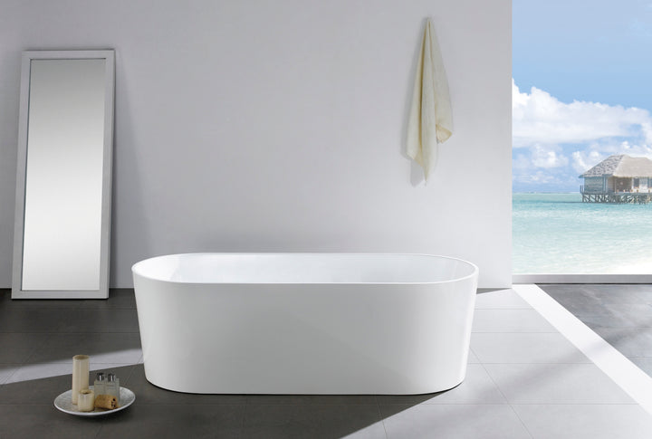 Ovia Freestanding Bathtub Gloss White 1200mm