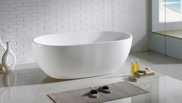 Olivia Free Standing Bathtub Gloss White 1300mm