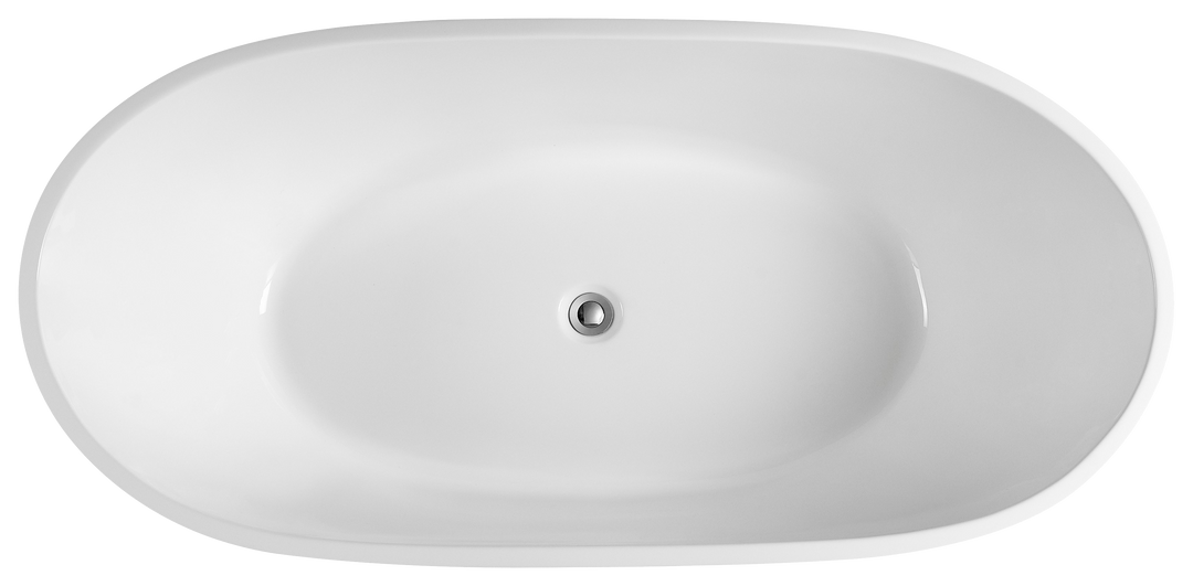 Olivia Free Standing Bathtub Gloss White 1300mm