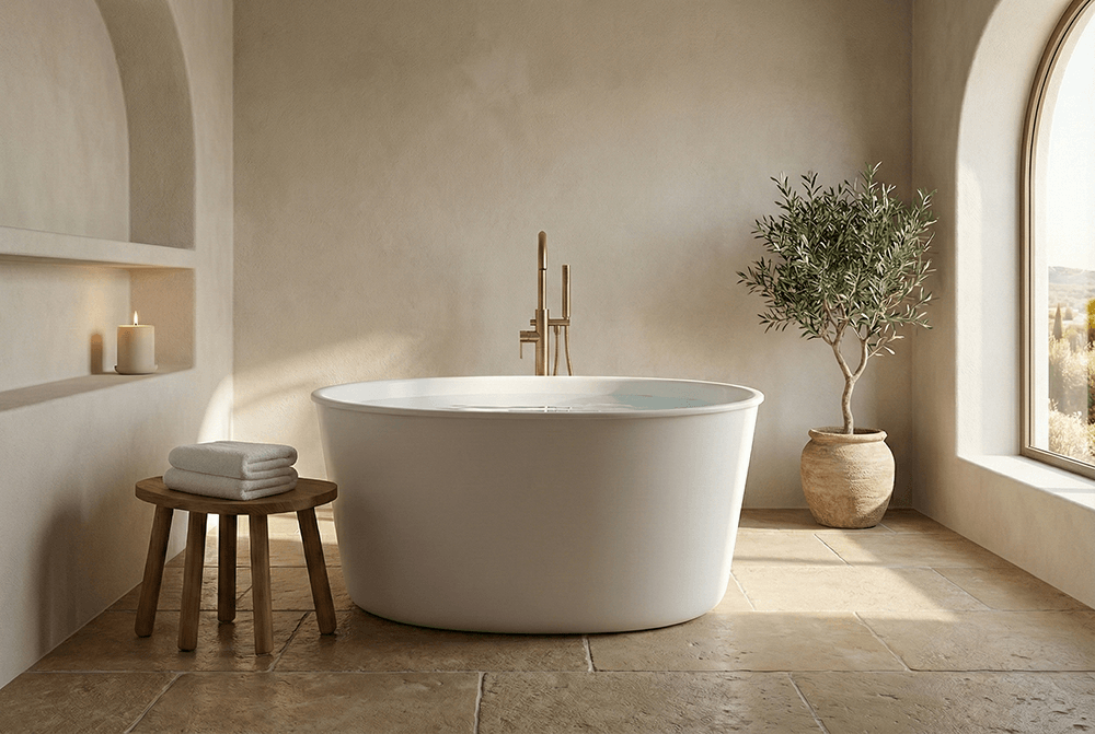 Turner Hastings Onwa 111 x 74 TitanCast Bath - Gloss White