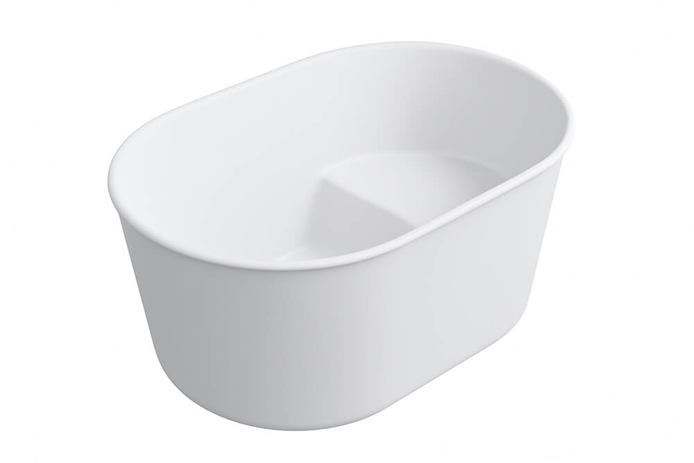 Turner Hastings Onwa 111 x 74 TitanCast Bath - Satin Silk White