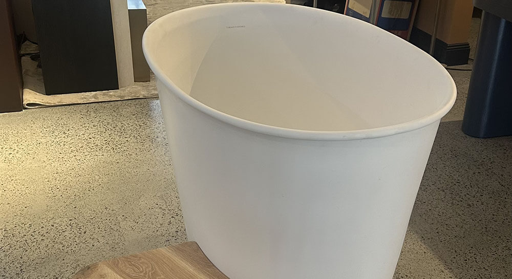 Turner Hastings Onwa 111 x 74 TitanCast Bath - Satin Silk White