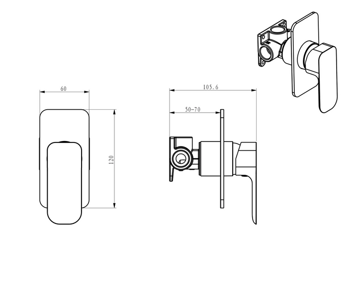 Oskar Shower Mixer Chrome