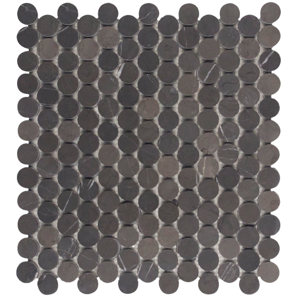 Pietra Grey Penny 23mm Honed Mosaic