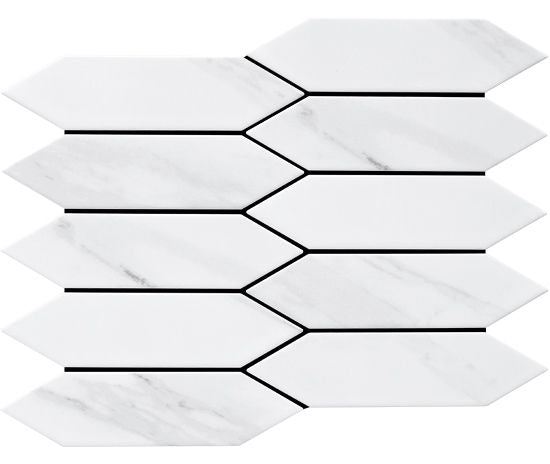 Cottage Porcelain Mosaic Picket 48×195mm