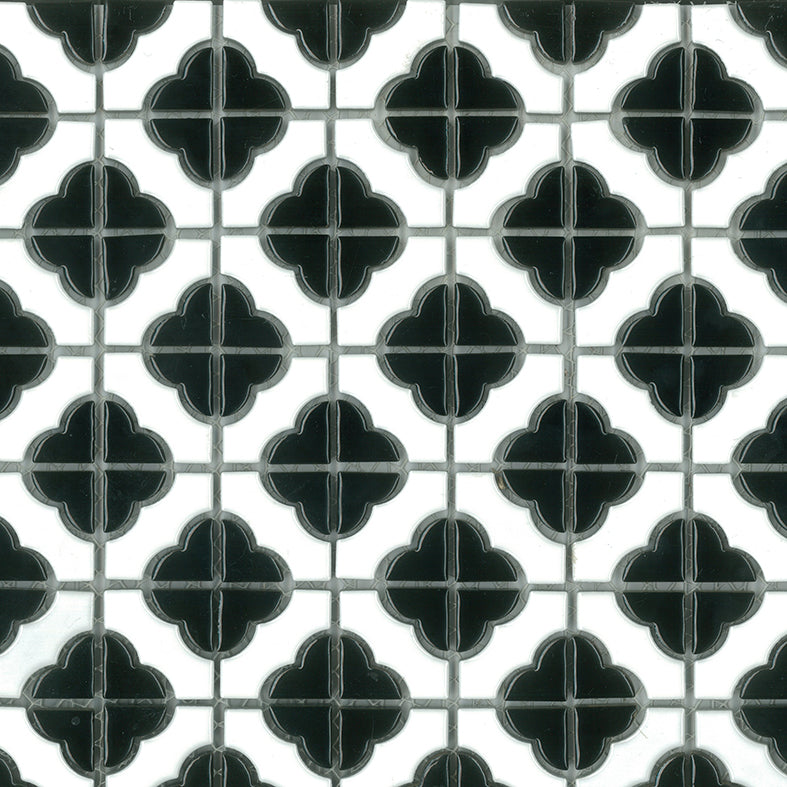Poppy Flower Gloss Mosaic 40x40mm