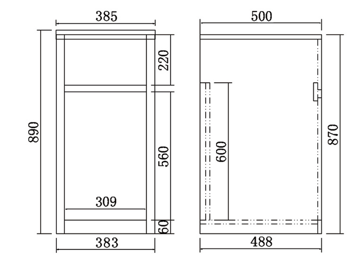 Freestanding Laundry Cabinet with Tub 30L