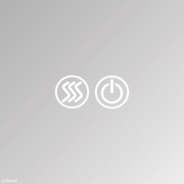 Fienza 750 LED Mirror Cabinet with Satin White Side Panels