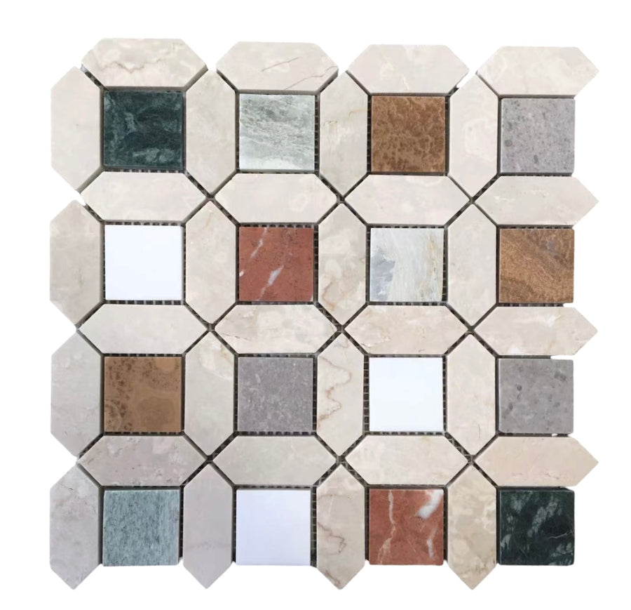 Safi Honed Natural Stone Sheet Mosaic