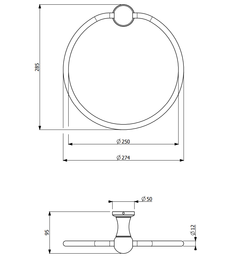 Armando Vicario Provincial Towel Ring