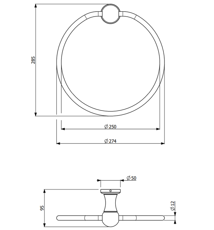 Armando Vicario Provincial Towel Ring