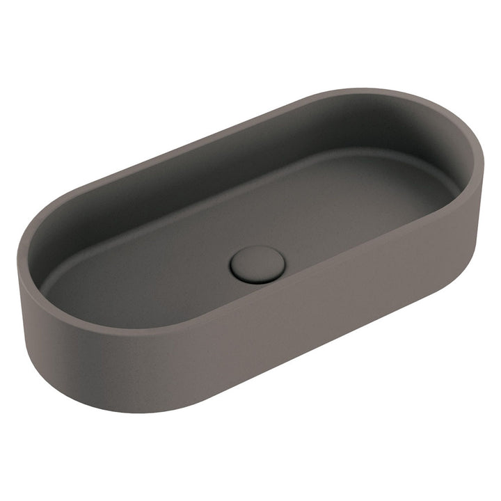 Fienza Jada Pill Concrete Above Counter Basin Warm Grey