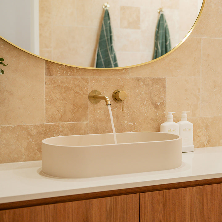 Fienza Jada Pill Concrete Above Counter Basin Warm White