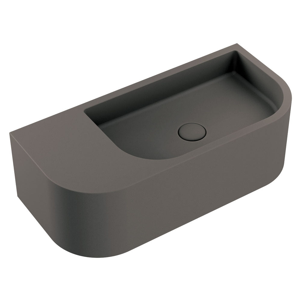 Fienza Blanca Concrete Wall Basin Warm Grey