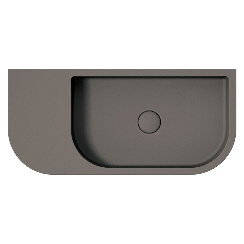 Fienza Blanca Concrete Wall Basin Warm Grey
