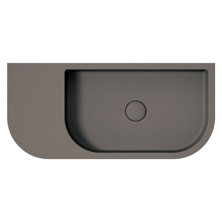 Fienza Blanca Concrete Wall Basin Warm Grey
