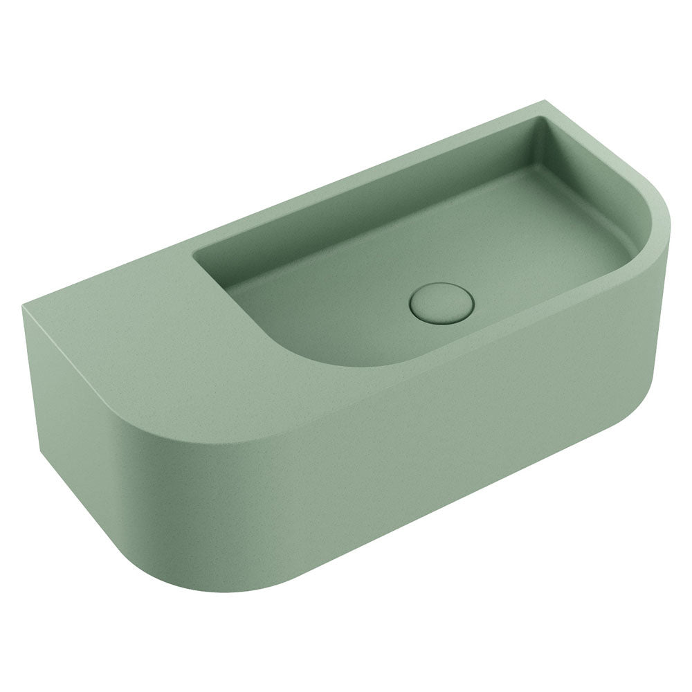 Fienza Blanca Concrete Wall Basin Sage
