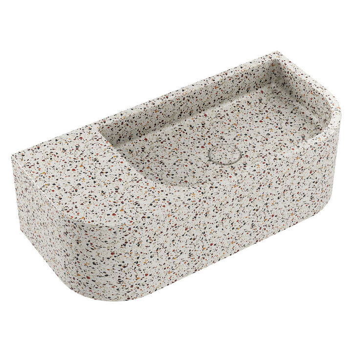 Fienza Blanca Concrete Wall Basin Terrazzo