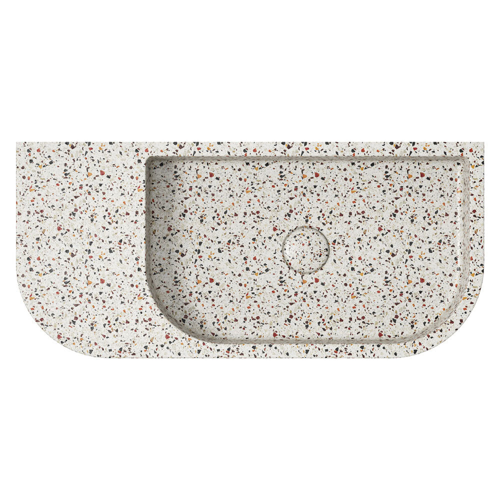 Fienza Blanca Concrete Wall Basin Terrazzo