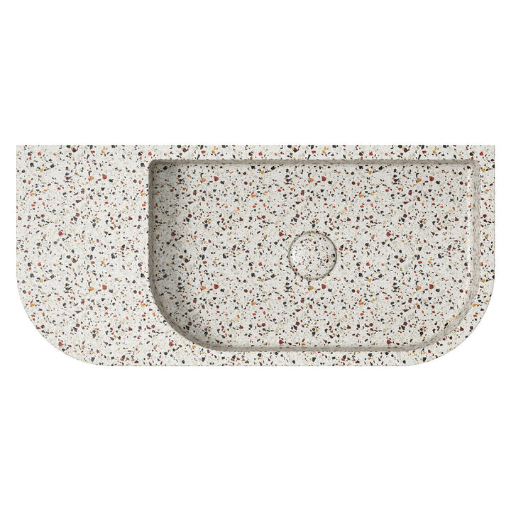 Fienza Blanca Concrete Wall Basin Terrazzo