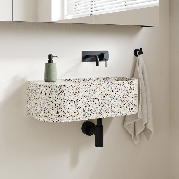 Fienza Blanca Concrete Wall Basin Terrazzo