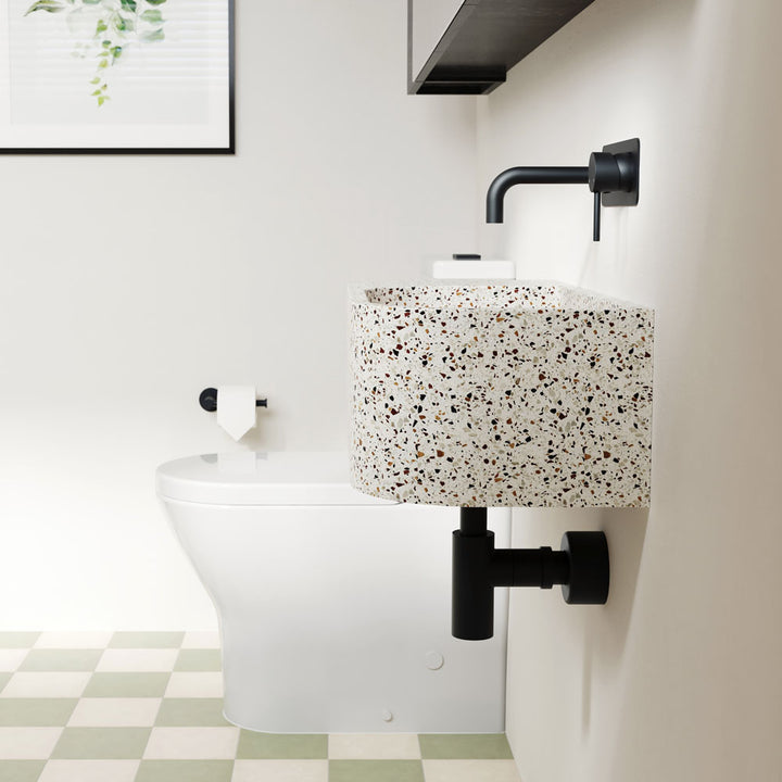 Fienza Blanca Concrete Wall Basin Terrazzo