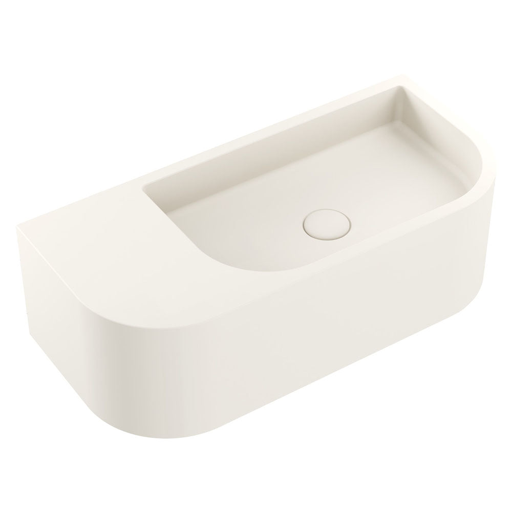 Fienza Blanca Concrete Wall Basin Warm White