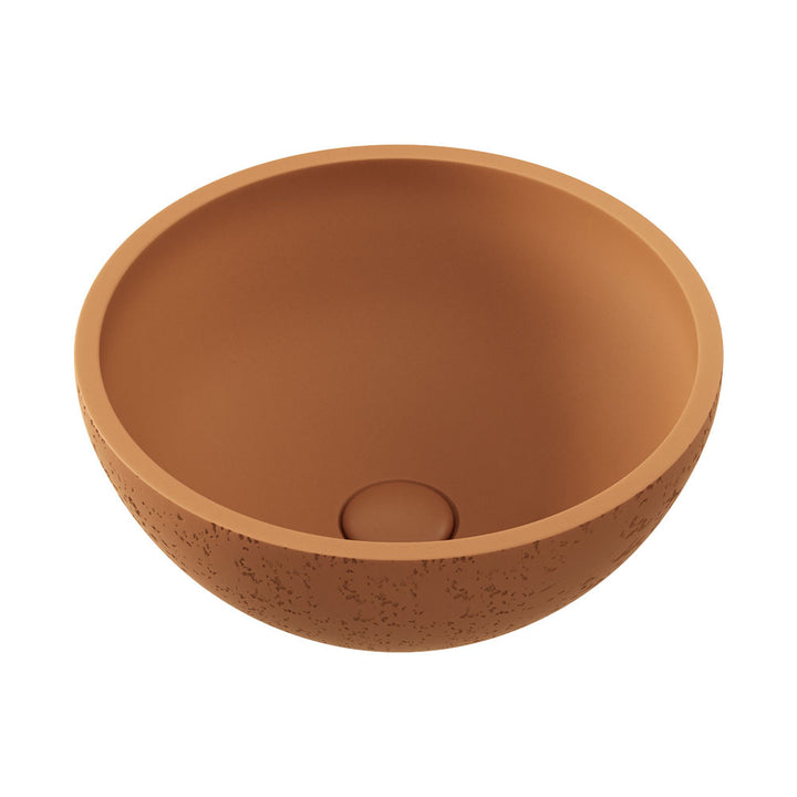 Fienza Alba Round Concrete Above Counter Basin Tuscan