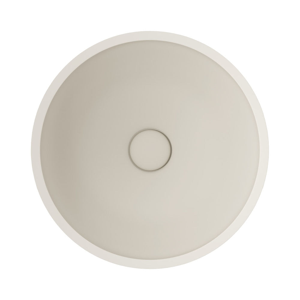 Fienza Alba Round Concrete Above Counter Basin Warm White