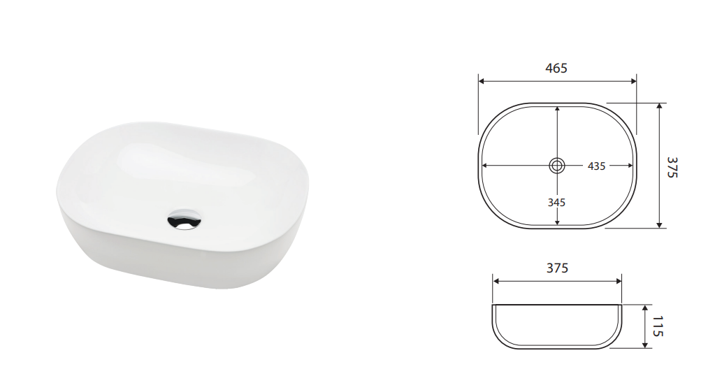 Fienza Koko 465 Above Counter Basin