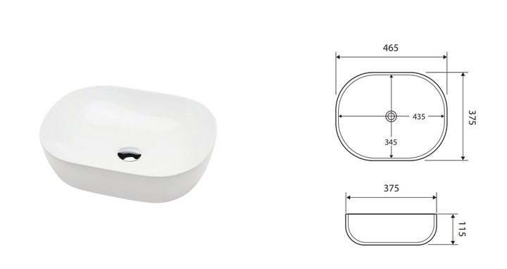 Fienza Koko 465 Above Counter Basin