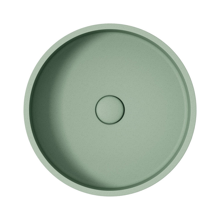 Fienza Jada Round Concrete Above Counter Basin Sage