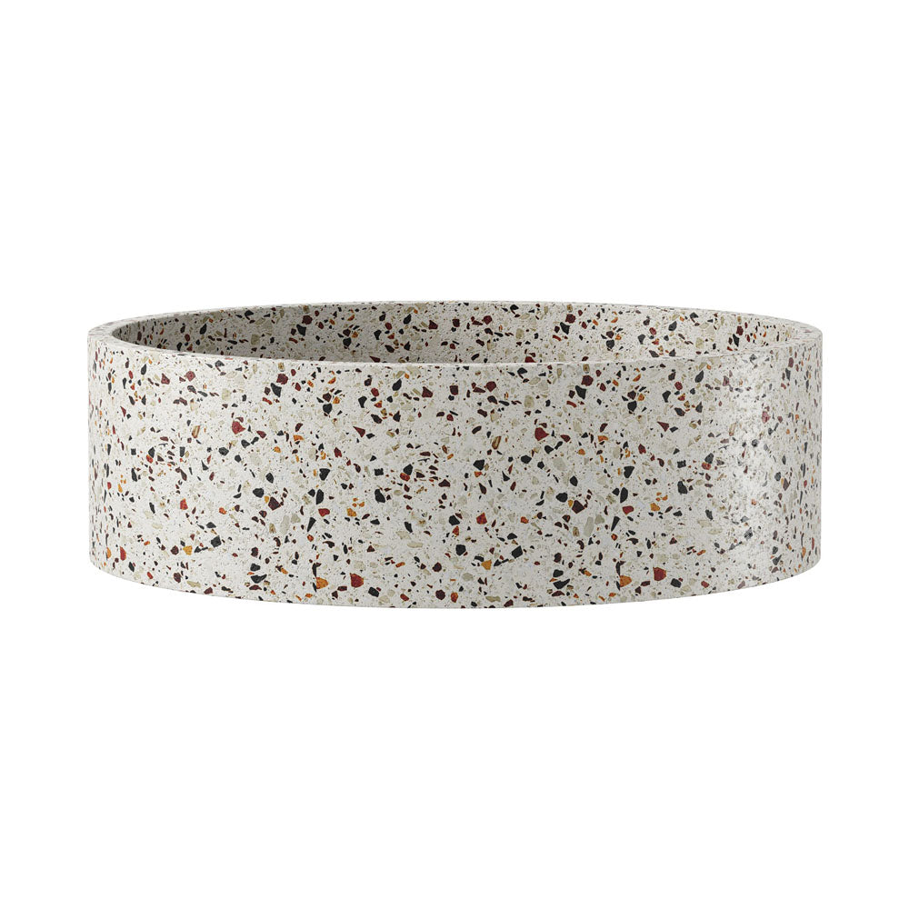 Fienza Jada Round Concrete Above Counter Basin Terrazzo